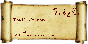Theil Áron névjegykártya